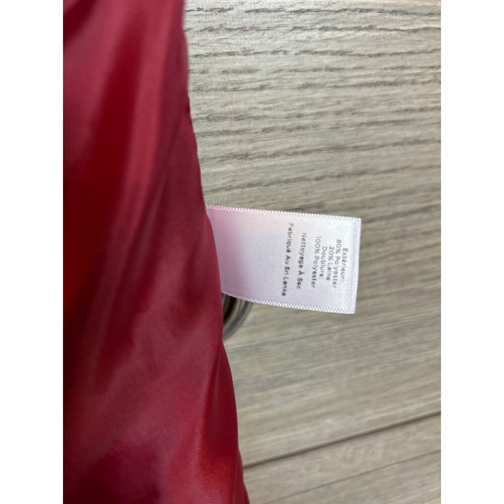 Talbots Outlet | Red/Gray Wool Blend Plaid Pencil Skirt | 8 - Picture 11 of 12